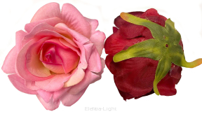 Róża wyrobowa welur JUL0084 śr7cm/h-5cm BEZ PLASTIKOWEJ KOŃCÓWKI
