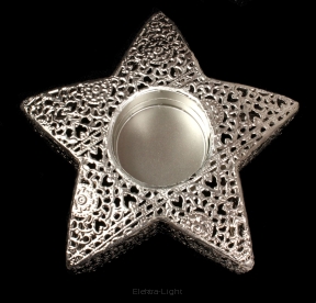 Gwiazda srebrna świecznik ażurowy CLF14 śr15/h5cm