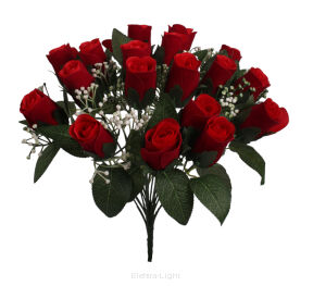 Bukiet róż welurowychx18 T57-06 35cm