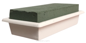 Dekoracja stołu 15cm kolor: biały wkład: zielony