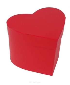 Flowerbox pudełko dekoracyjne serce H1904155 RED 15x13/h12cm